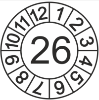 Jahreszahl - Etiketten "2026" auf Blatt